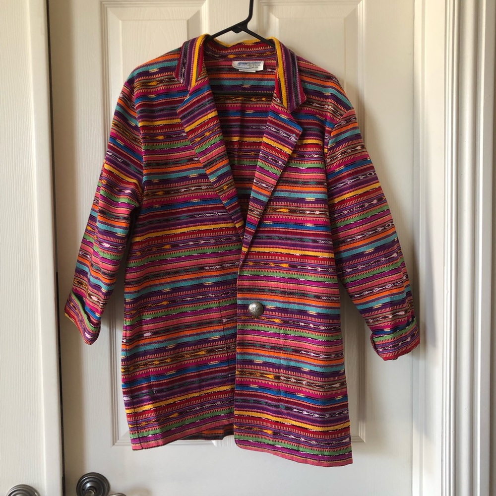 Colorful Striped Blazer